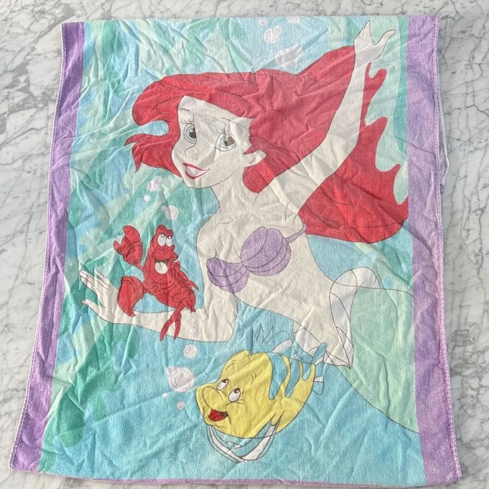 Vintage 90’s Disney The Little Mermaid Towel